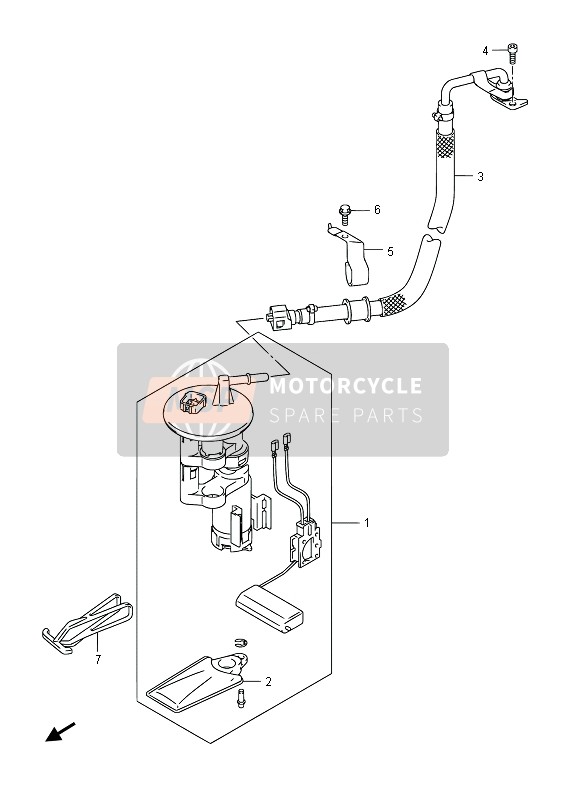 Suzuki UH200A BURGMAN 2014 Benzine pomp voor een 2014 Suzuki UH200A BURGMAN